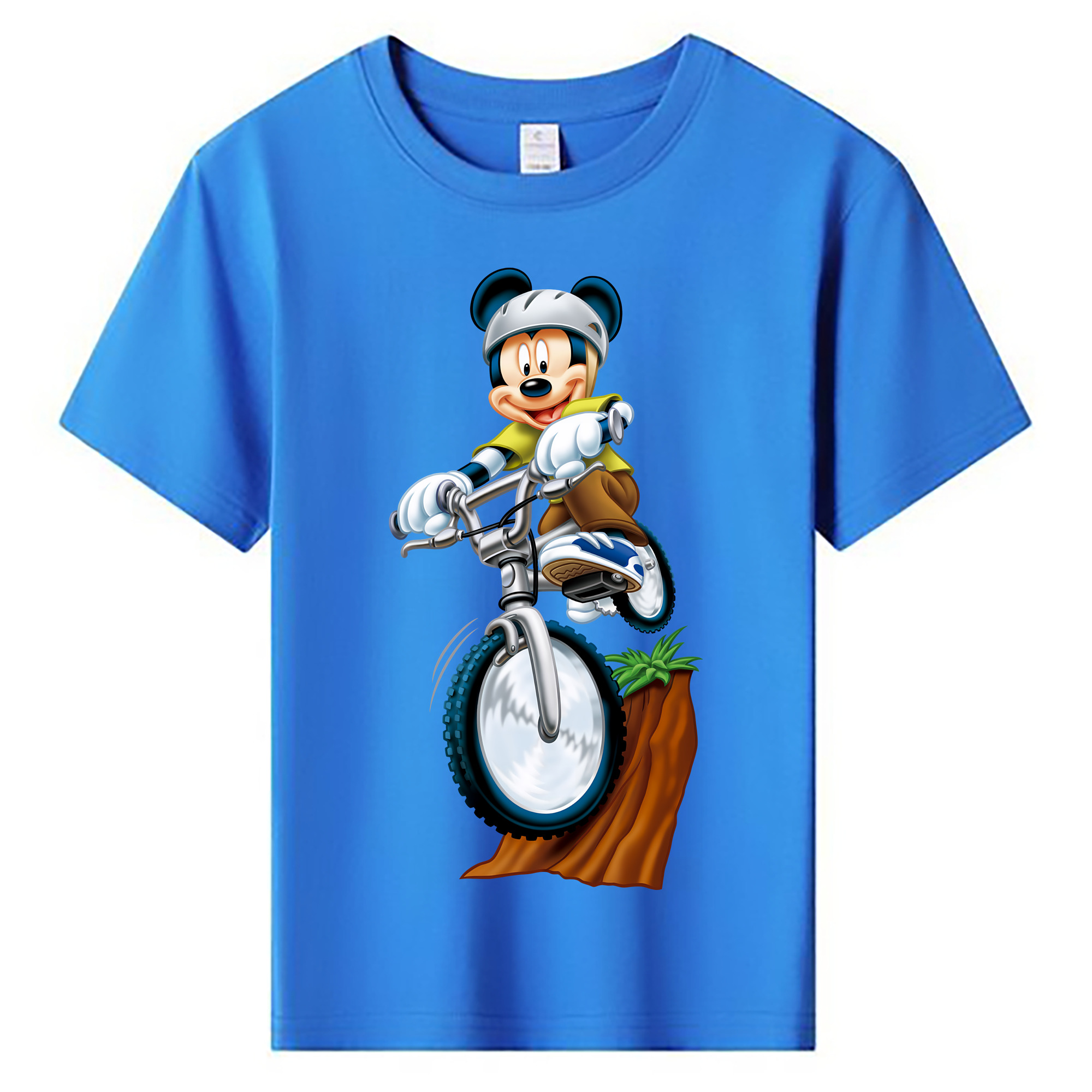 （画像用） ミッキーマウス Mickey Mouse 綿100％キッズTシャツ（フロントプリント）